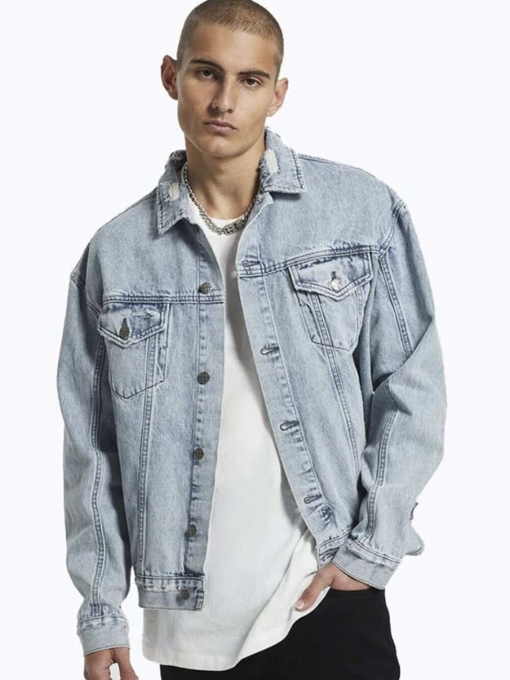 Ksubi Oh-G "Acid Trip Trash" Denim Jean Jacket